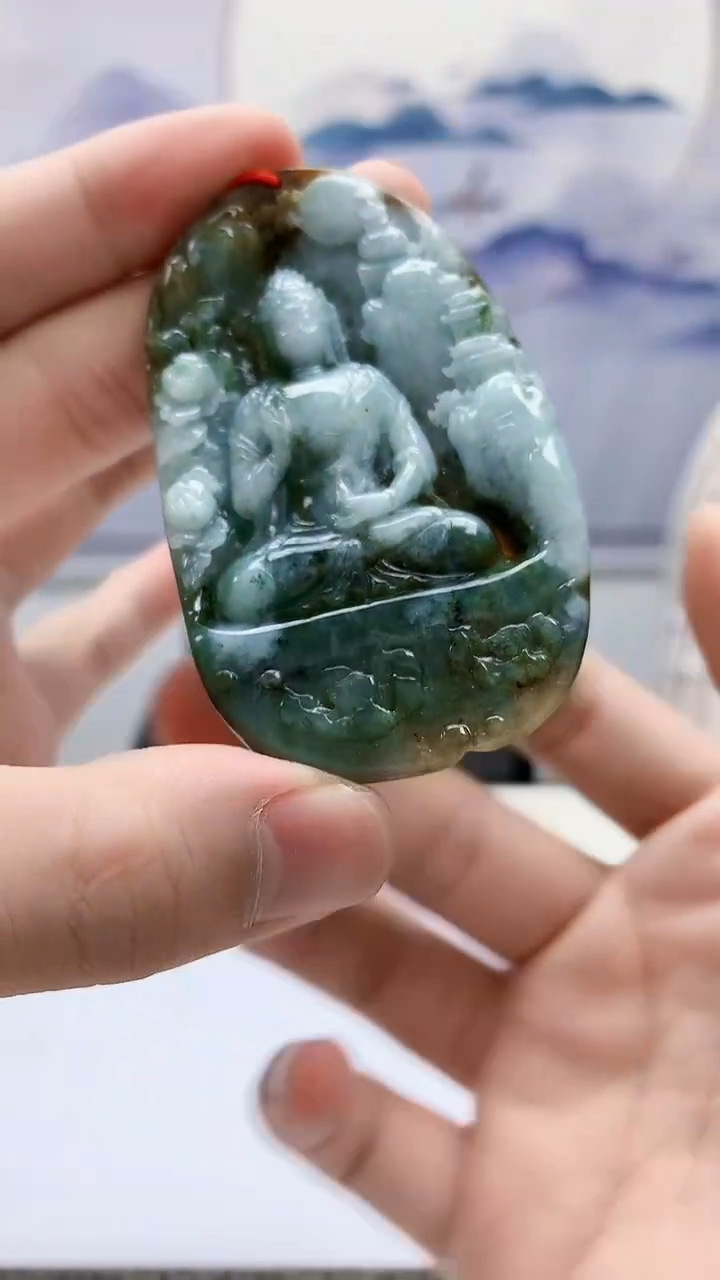 定制翡翠未镶嵌4812bb-毛货挂件42