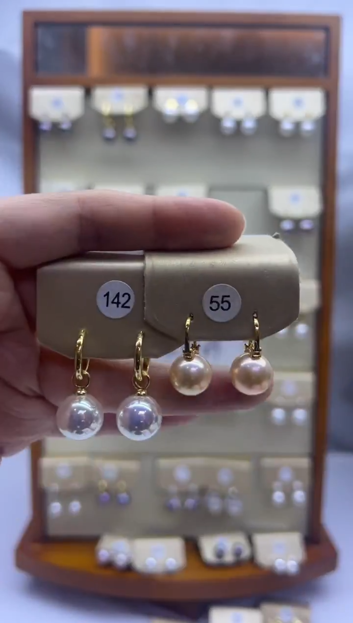 未镶嵌耳饰淡水珍珠142+55