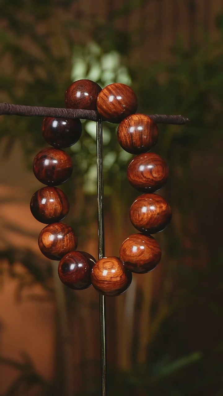 【闪购商品】黄花梨/降香黄檀手串/手链海南黄花梨2.0cm老料手串