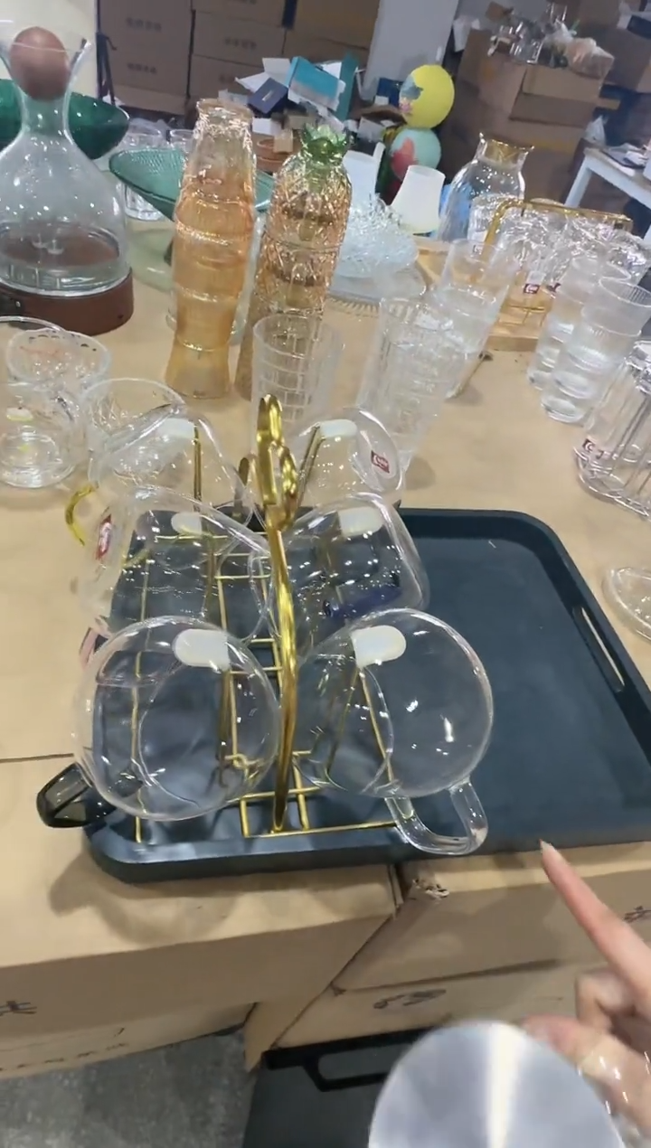 【闪购商品】玻璃无盖款直播闪购价单独托盘和杯架