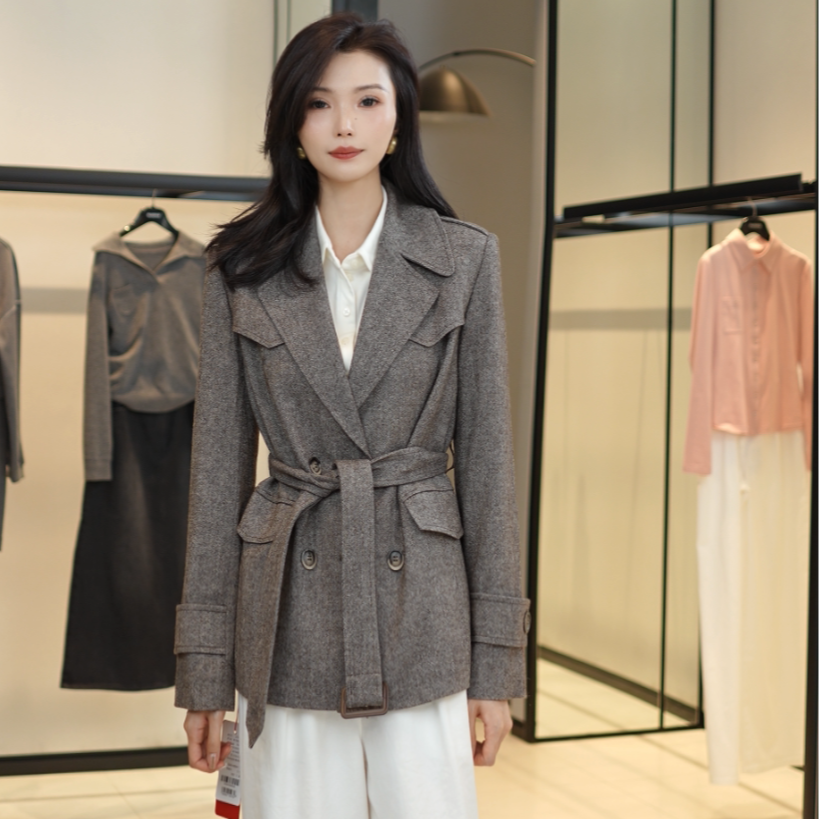 GIRDEAR/哥弟新款秋冬时尚气质上衣极简风百搭长外套140083