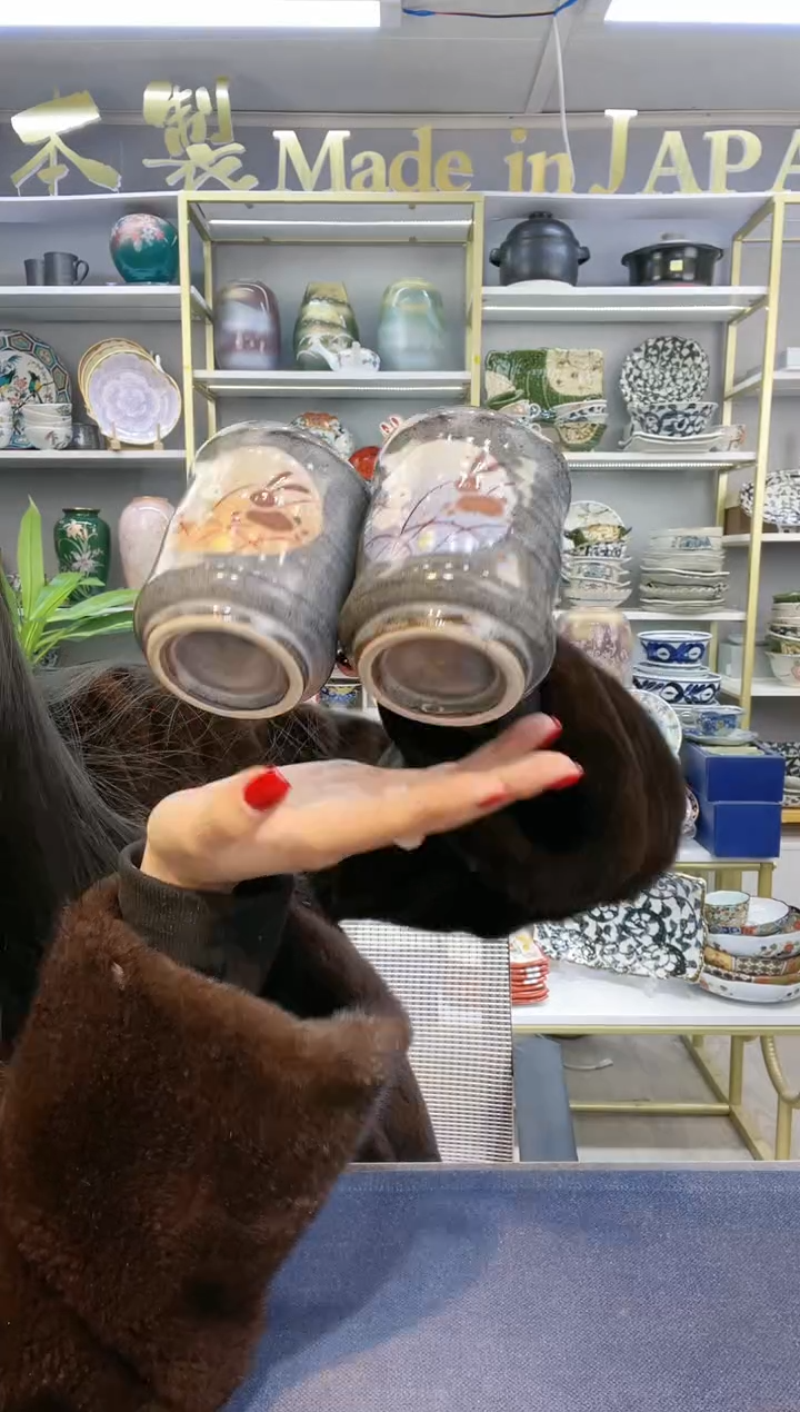 【闪购商品】碗九谷烧手握杯2件套