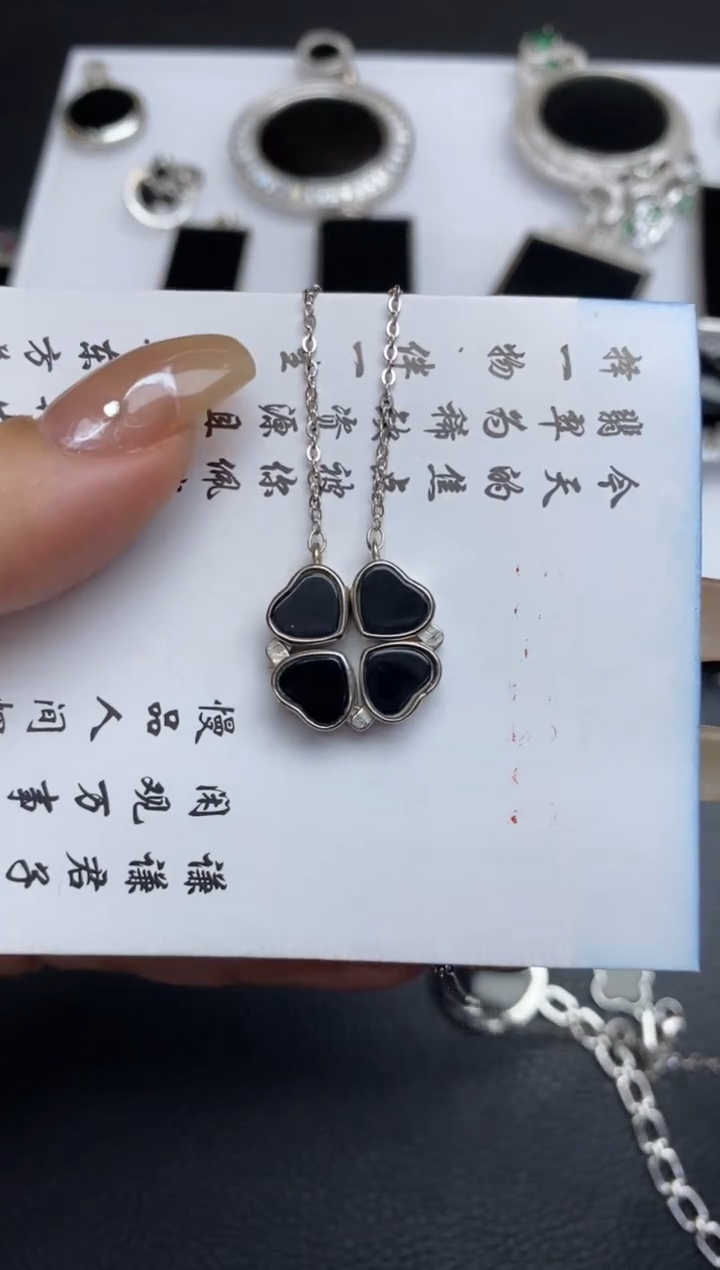 银S925镶嵌定制翡翠翡翠饰品~