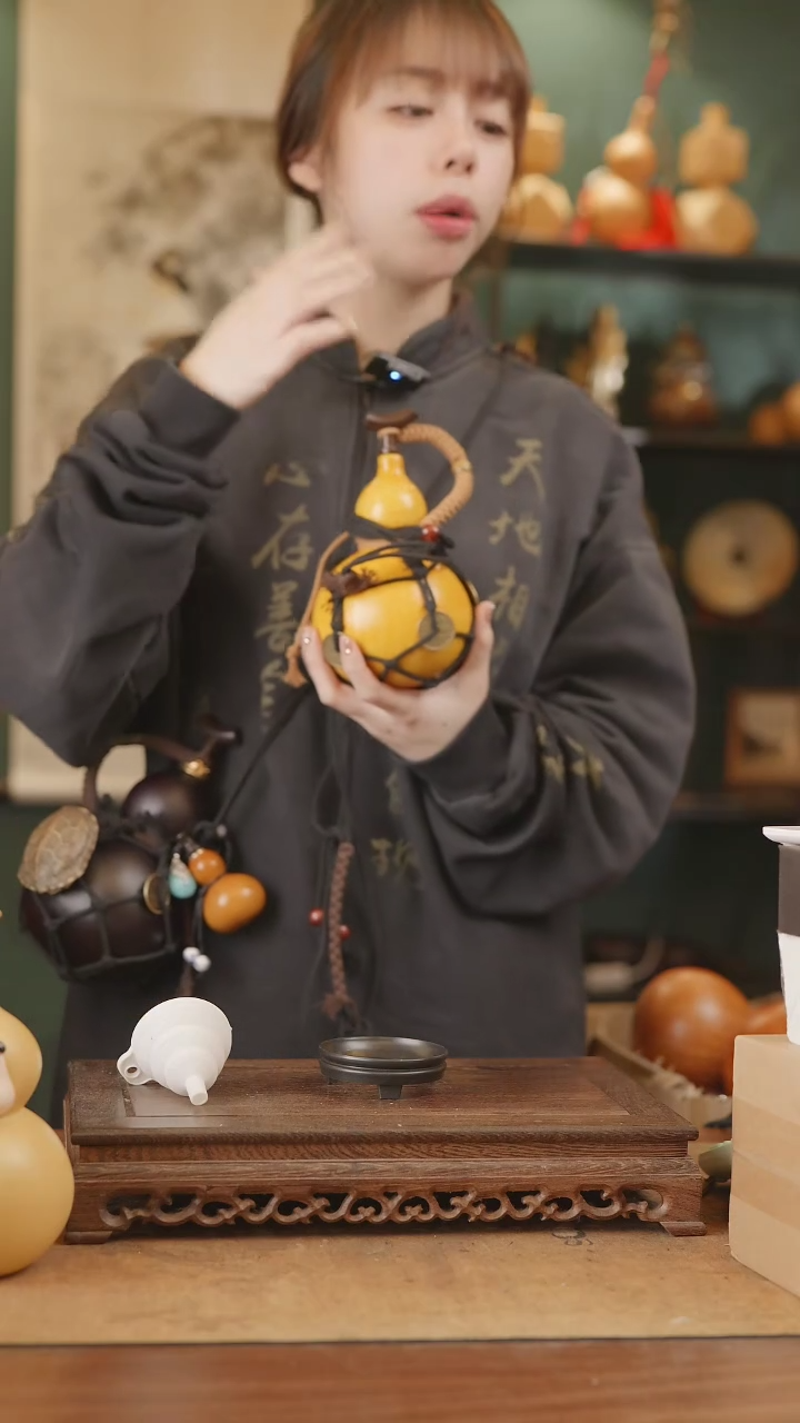 【闪购商品】131号精品天然大漆工艺防渗内胆酒葫芦~