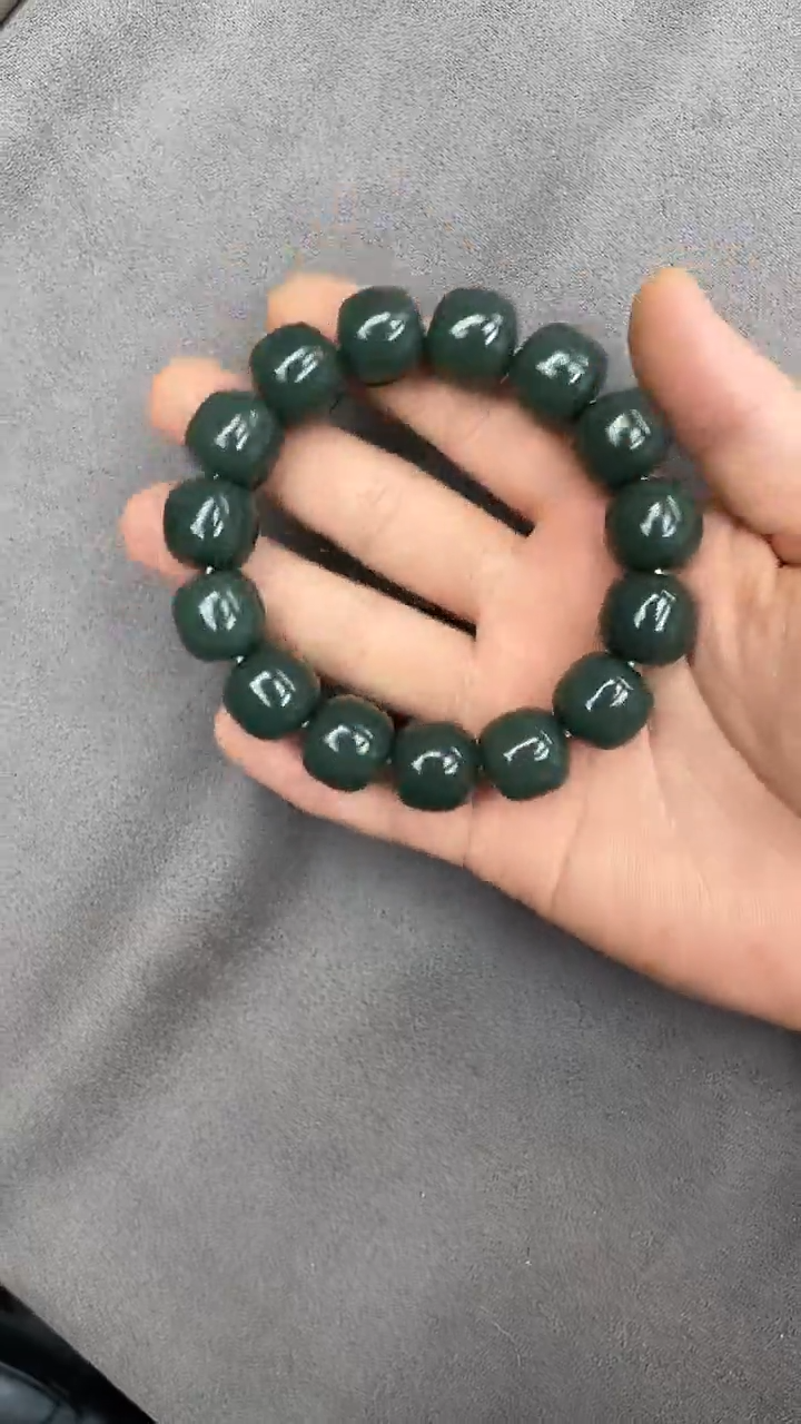 手串未镶嵌和田玉新疆且末蓝16老型