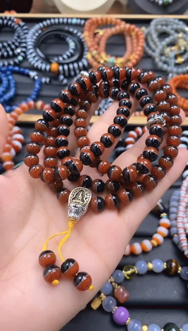 【闪购商品】玛瑙/玉髓108粒未镶嵌108粒