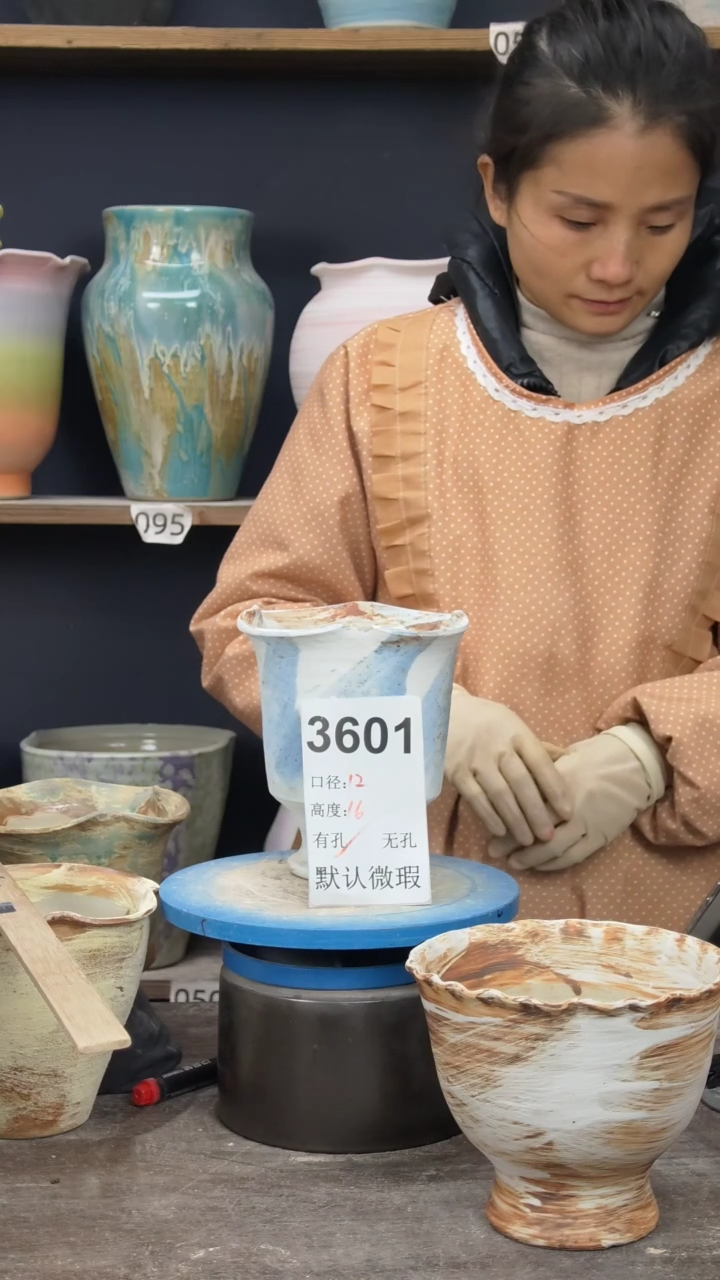 景德镇陶园花盆【微瑕3601】