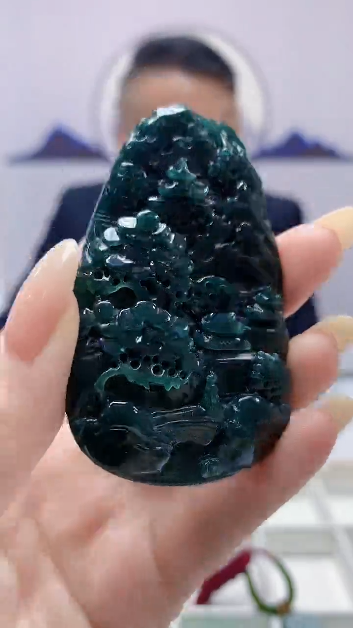 定制翡翠未镶嵌4969DD-毛货挂件43