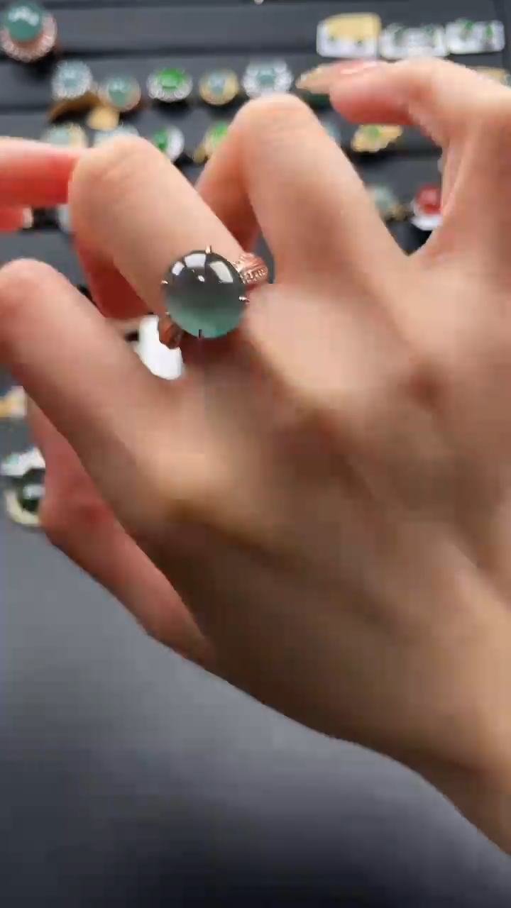 【闪购商品】翡翠戒指银S925镶嵌5475454