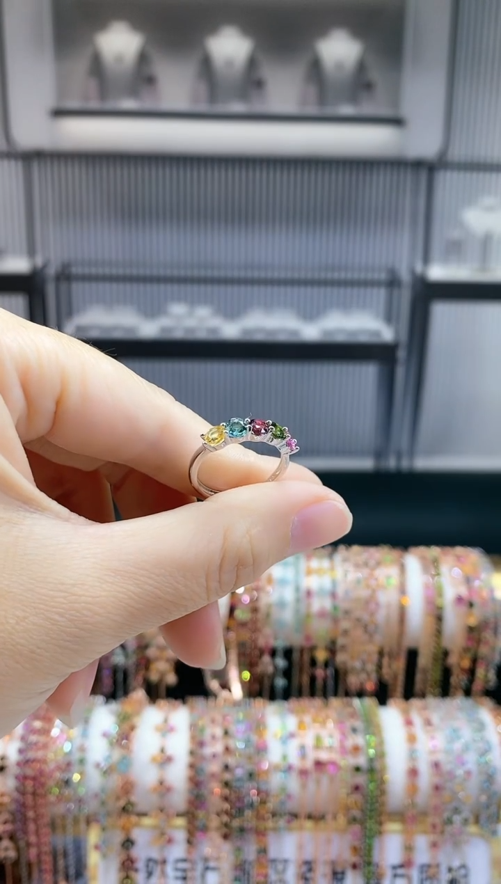 银S925镶嵌戒指碧玺E****慧666666666