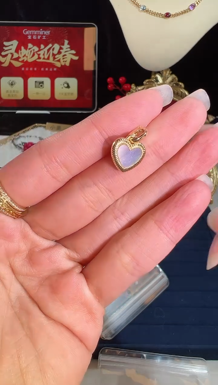 【闪购商品】紫晶颈饰18K金镶嵌BN17171#-Y#36