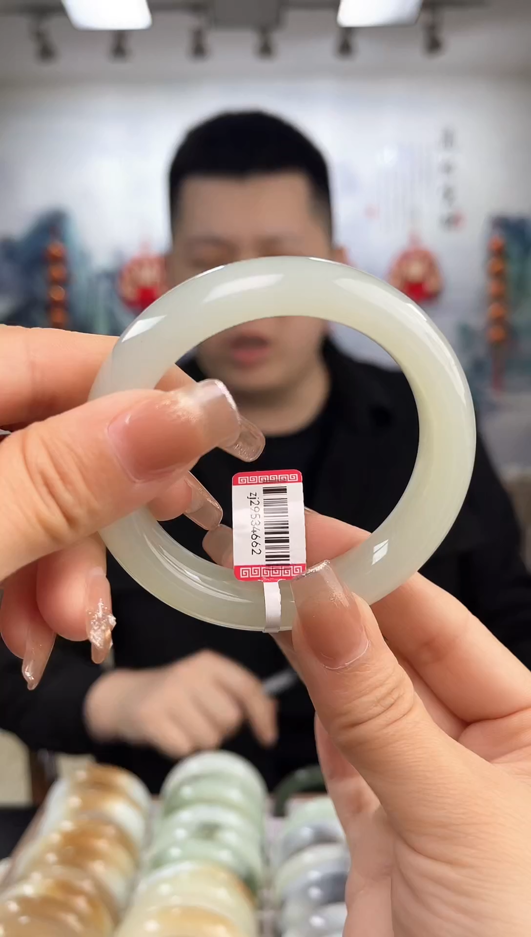 【闪购商品】和田玉手镯未镶嵌56圈口4662