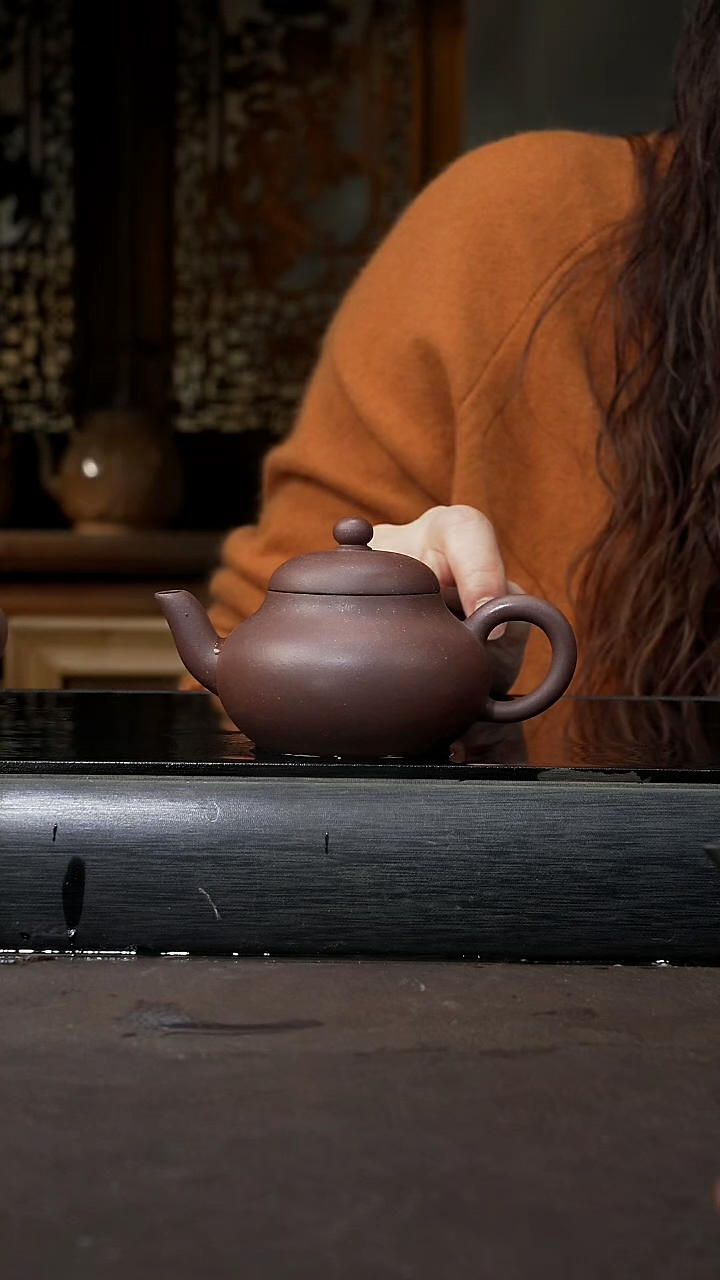 【闪购商品】紫砂茶壶底槽清 梨形140cc 038