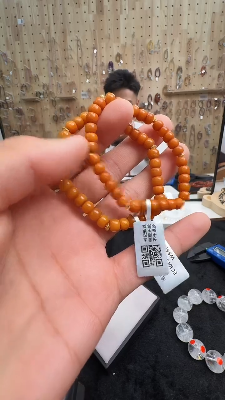 手链蜜蜡未镶嵌村0590 约6mm 多样性发一件