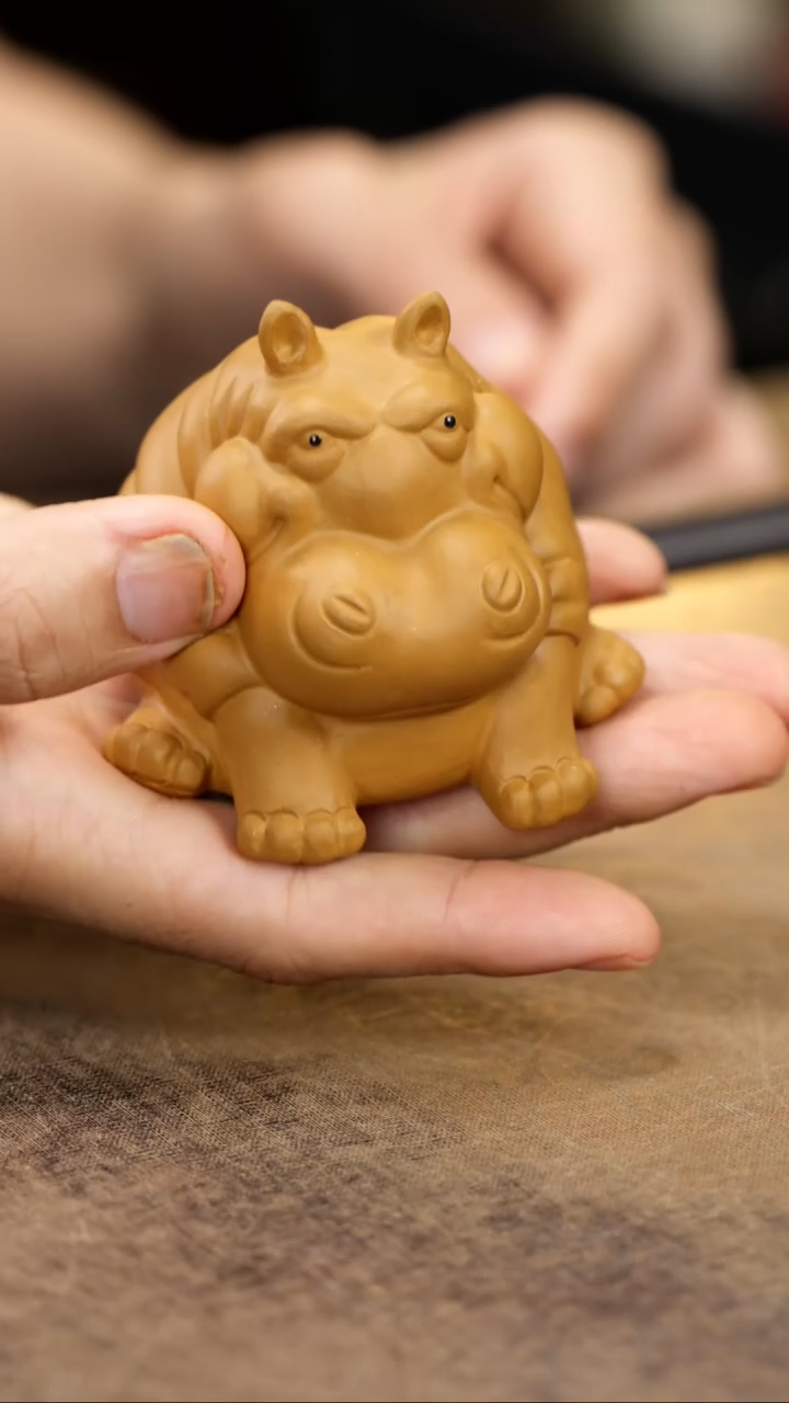 紫砂茶宠小河马。。，