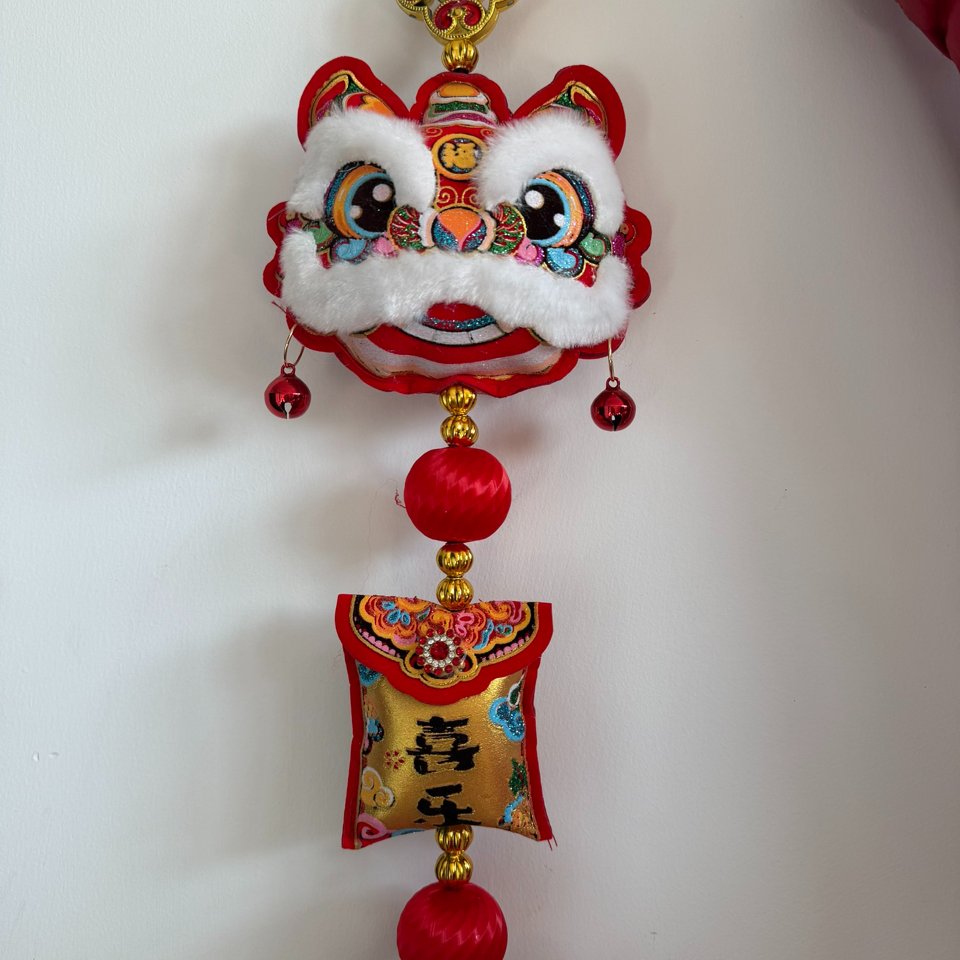 马年新春客厅场景布置大门醒狮福字新年装饰挂件