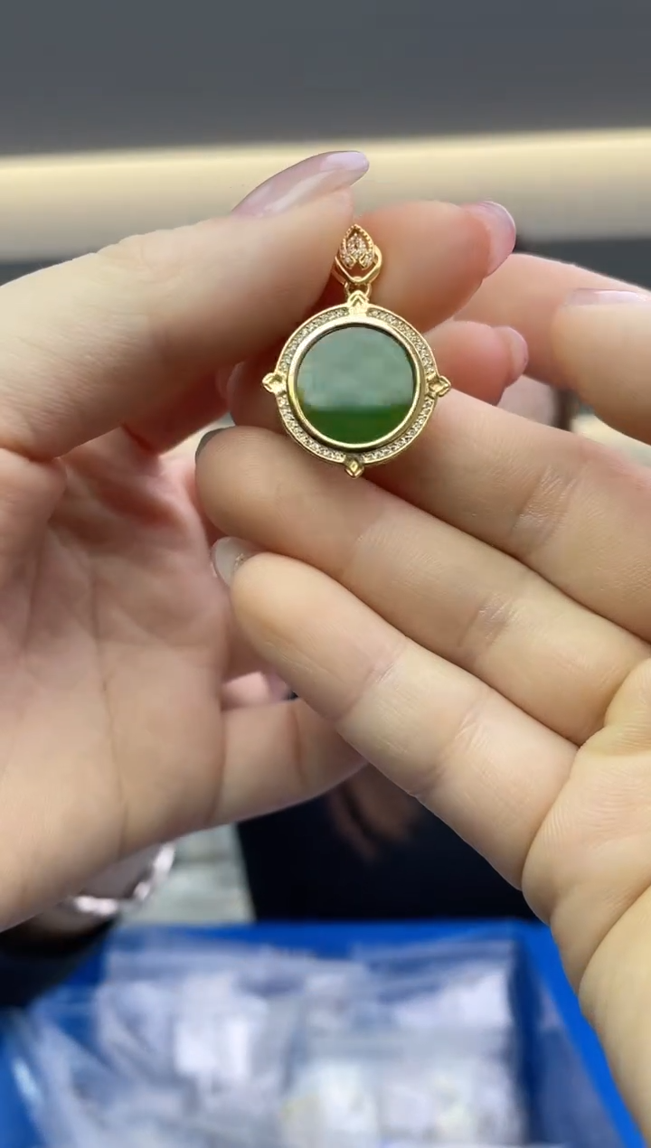 【闪购商品】和田玉`银S925镶嵌（多样性发一件）