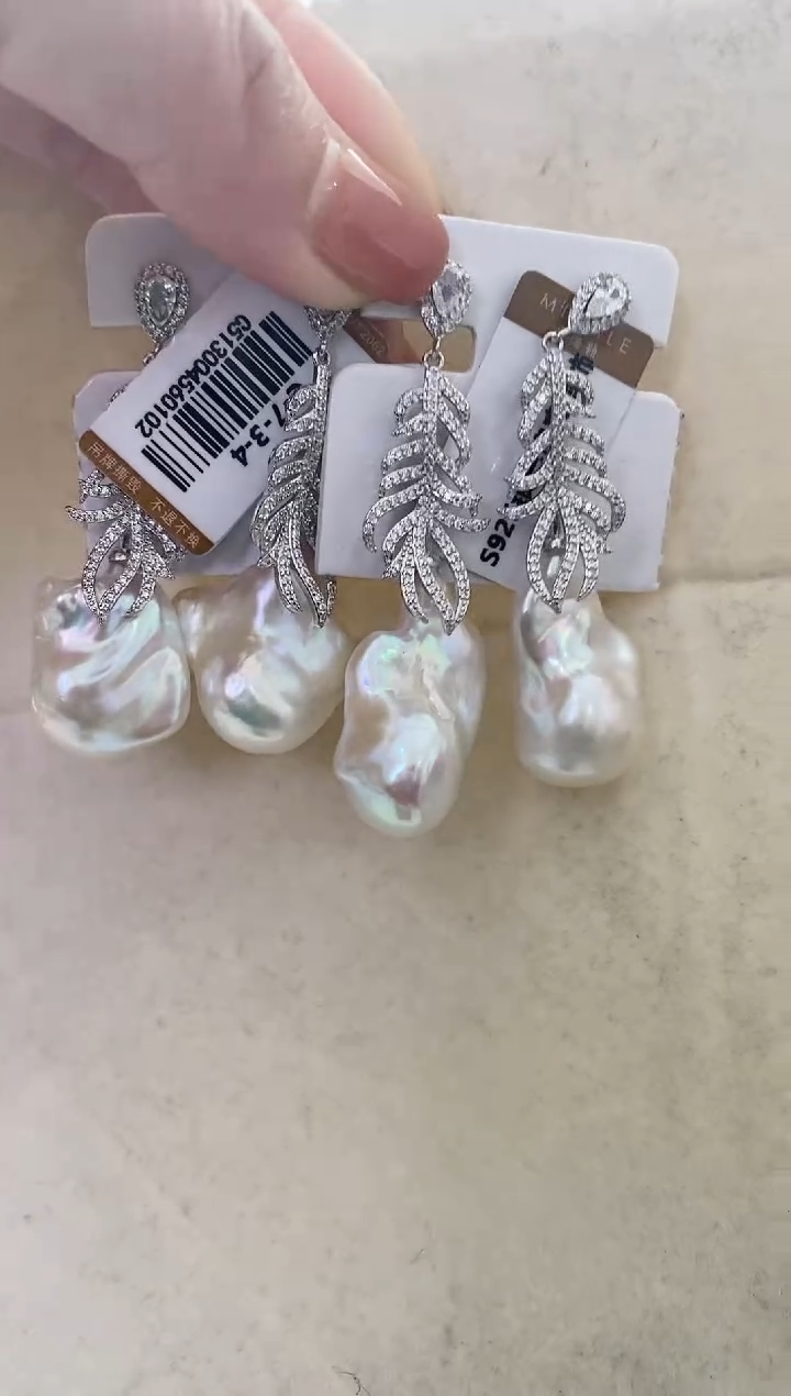 【闪购商品】淡水珍珠LL银S925镶嵌珍珠耳钉多样性发一@@c513