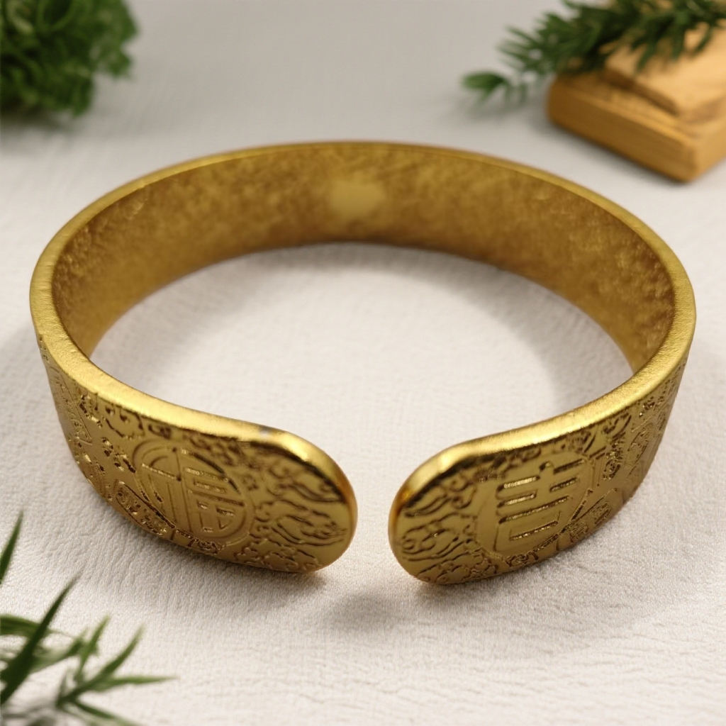  【朱总推荐】精致时尚单品吉言合金手镯SZ601128