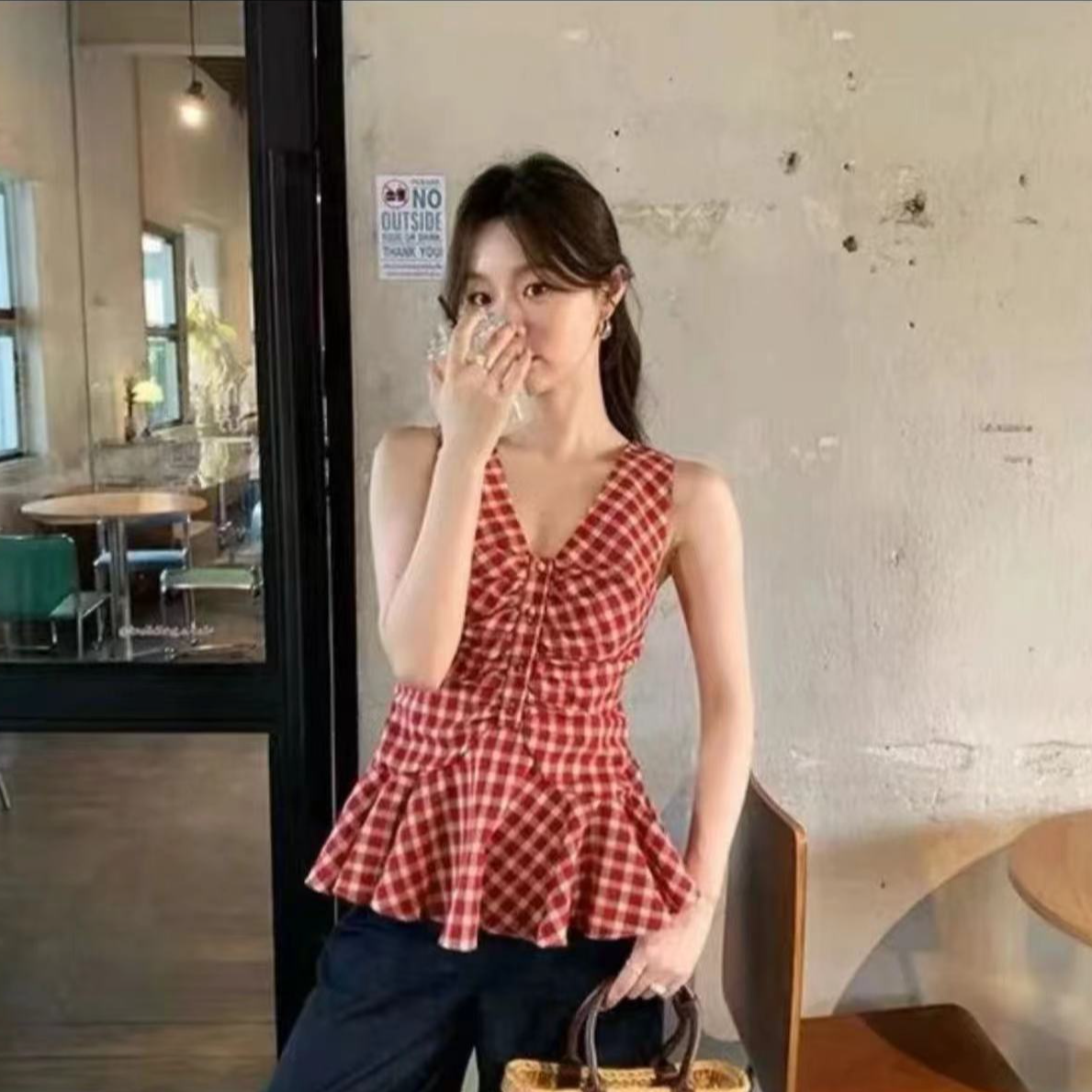 HAIYG【下单选择编号】上衣裤子连衣裙全都有哦无袖上衣女