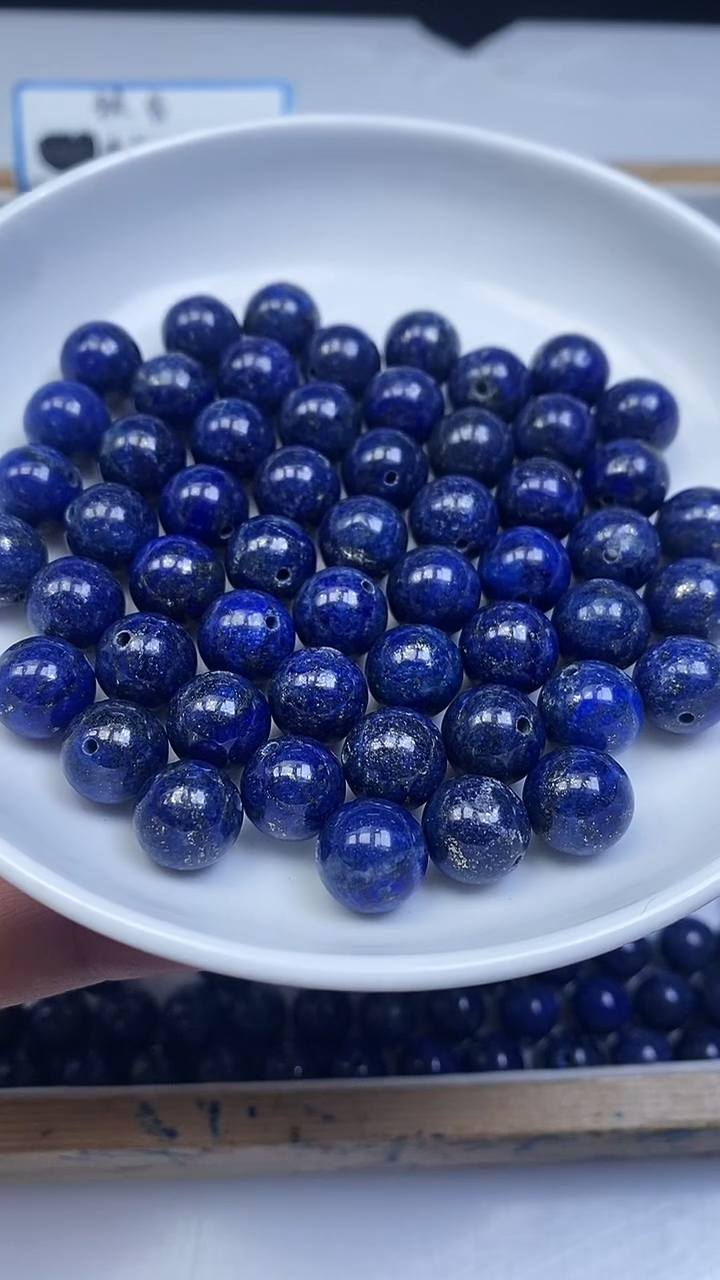 未镶嵌青金石散珠B716 青金石10mm5颗9.9元