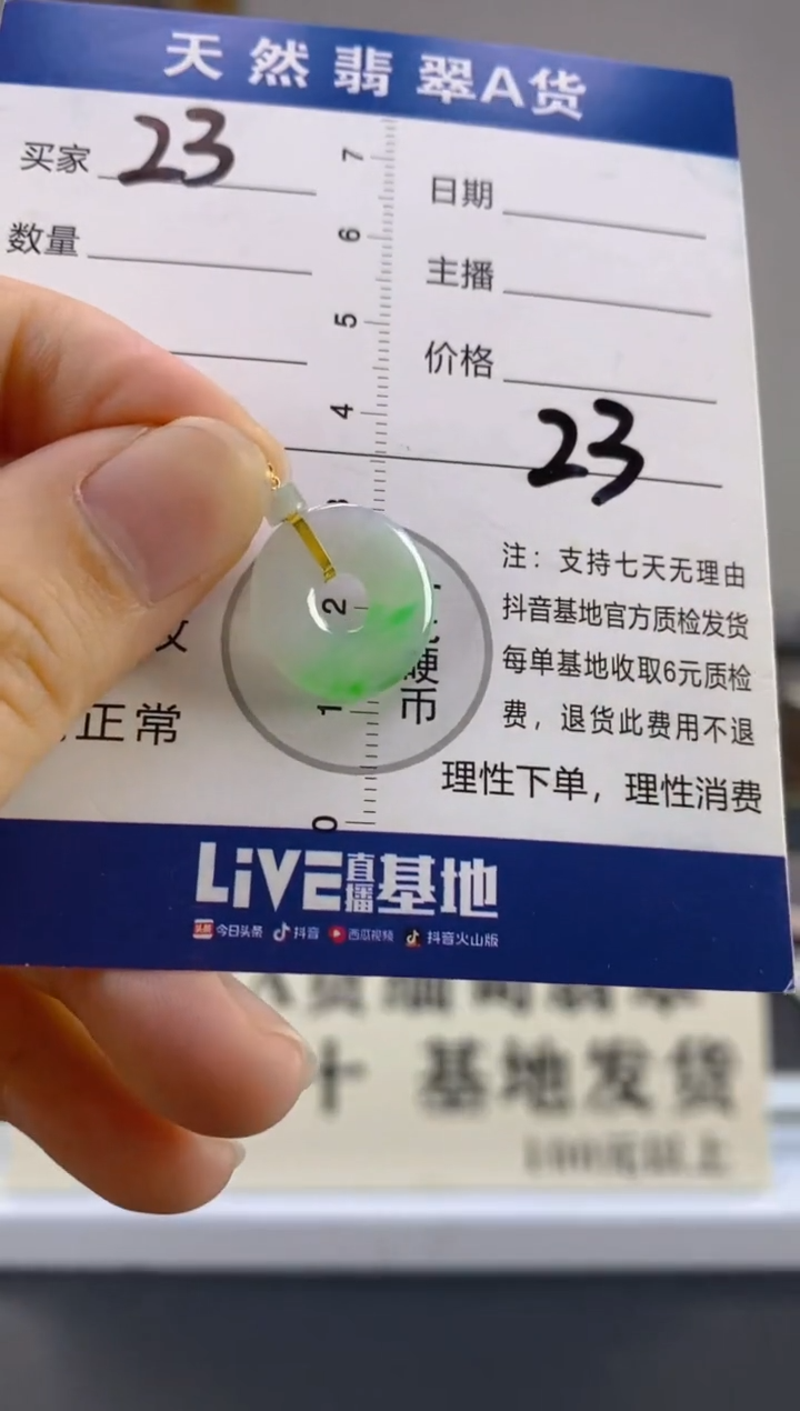 【闪购商品】翡翠颈饰18K金镶嵌天然A货翡翠