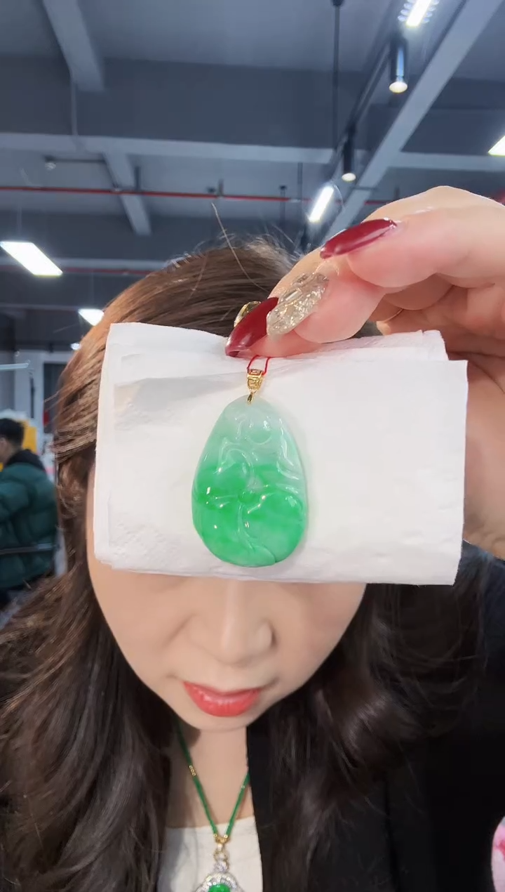 【闪购商品】翡翠颈饰18K金镶嵌缅料A货/支持复检/一件