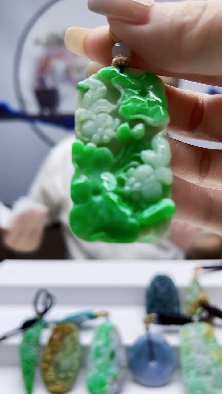 未镶嵌定制翡翠毛货-挂件17