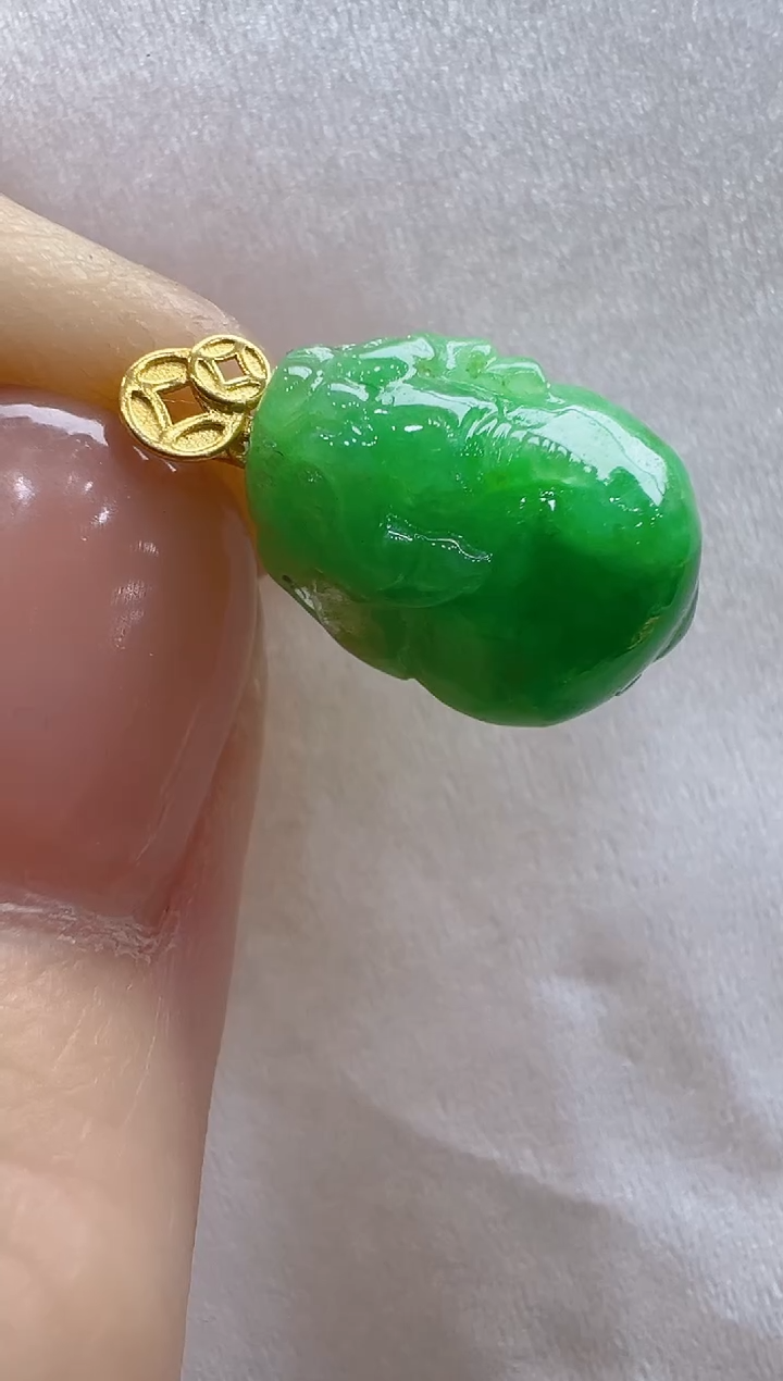 【闪购商品】翡翠吊坠(不含链)18K金镶嵌多样性发货拍一发一