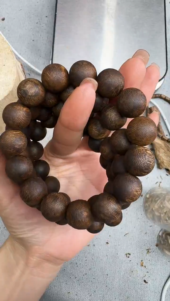 沉香手串1415张勺子圆珠单圈多样性发一