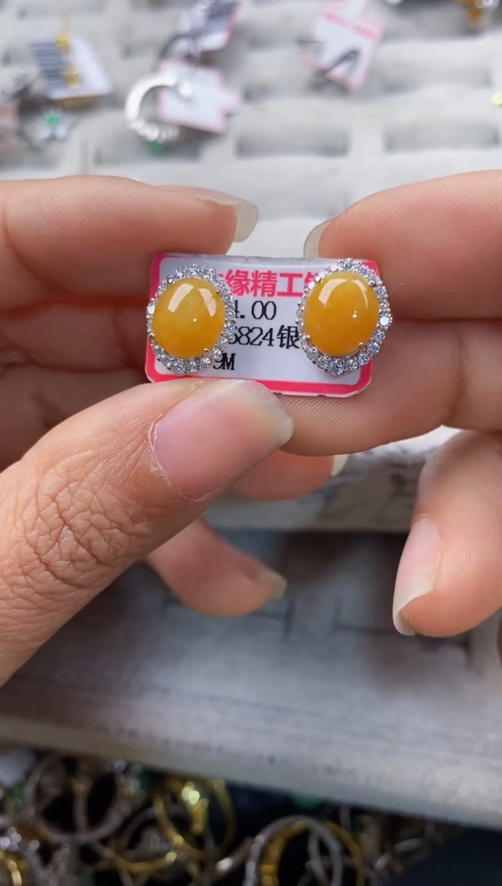 银S925镶嵌戒指翡翠1010----10