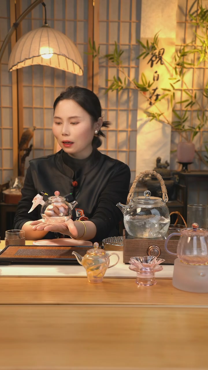 【闪购商品】小鸟把手玻璃泡茶壶