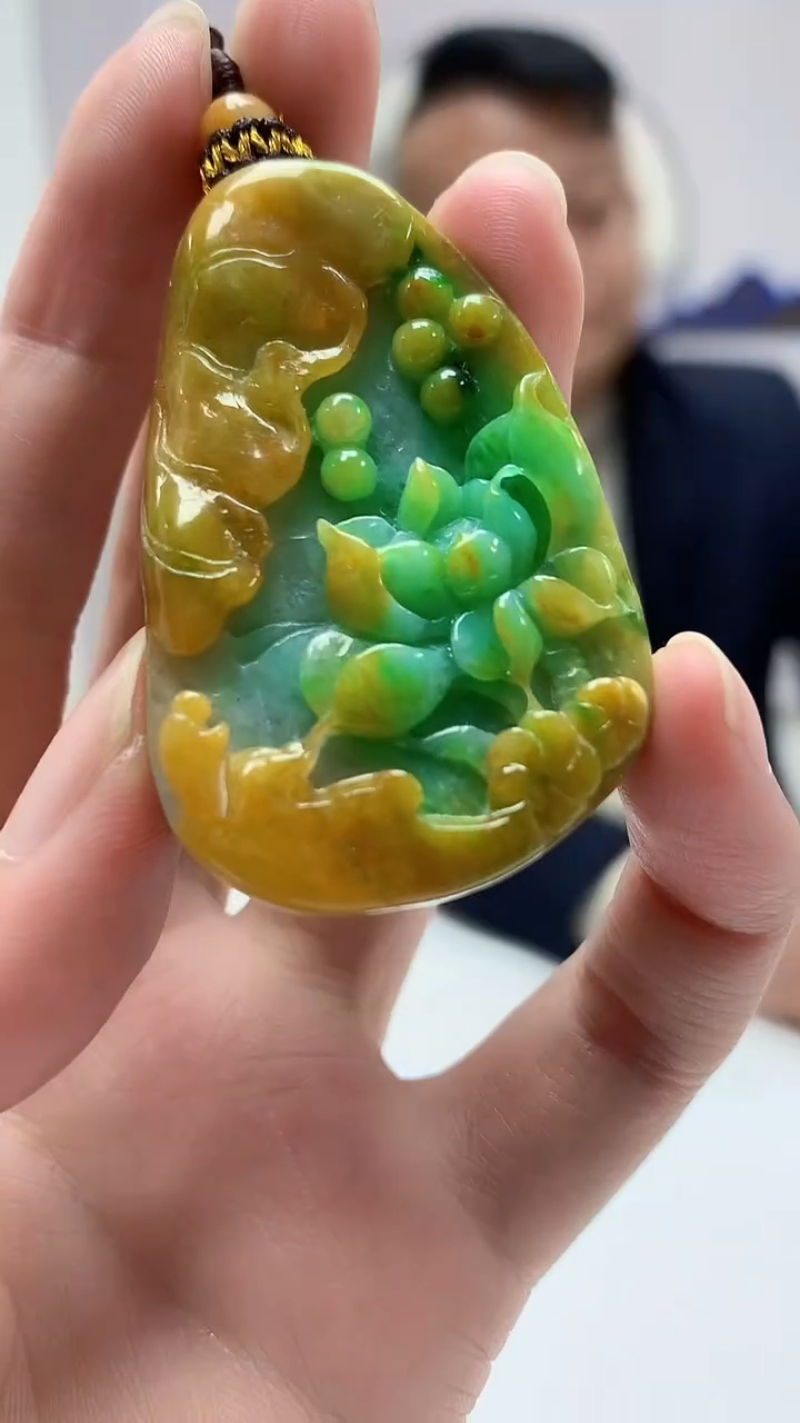 【闪购商品】定制翡翠未镶嵌4969zm-毛货挂件莲花97