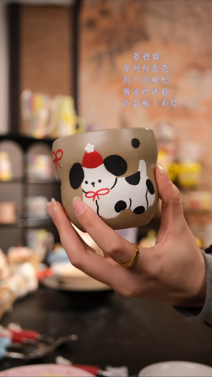 摆件陶旺的可以手工手绘设计师款