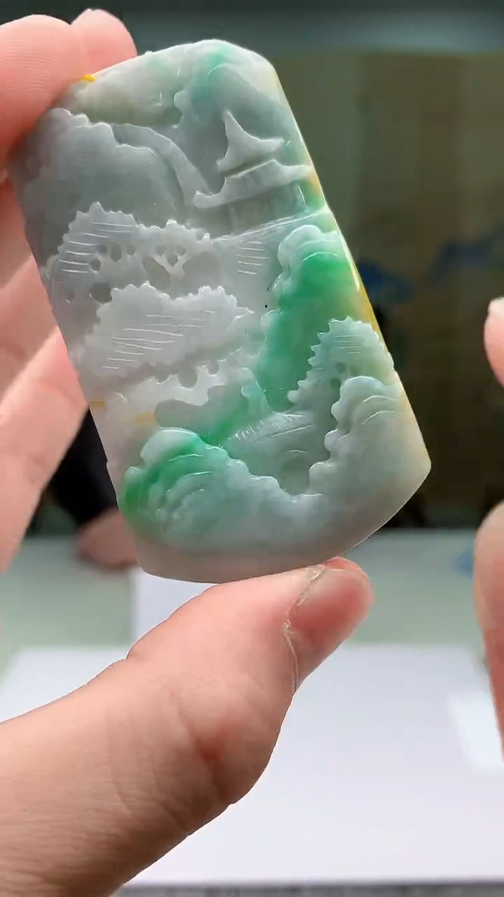 【闪购商品】定制翡翠未镶嵌5153bb-毛货挂件48