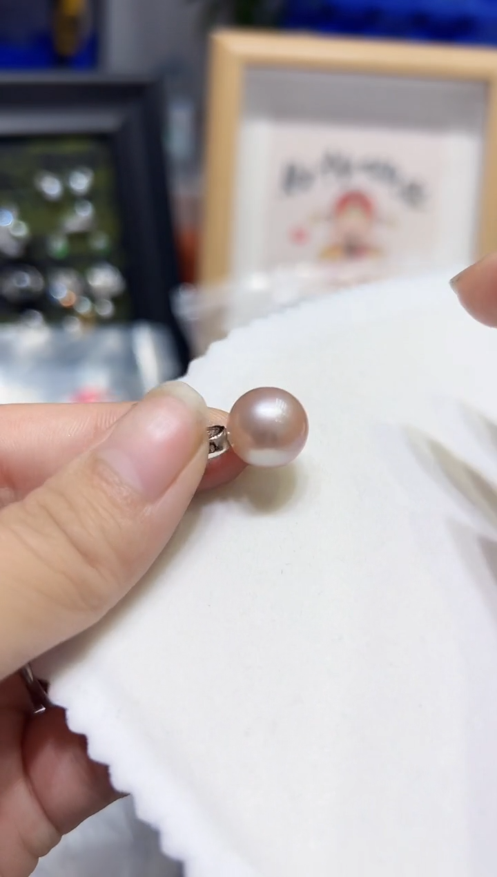 银S925镶嵌吊坠淡水珍珠44
