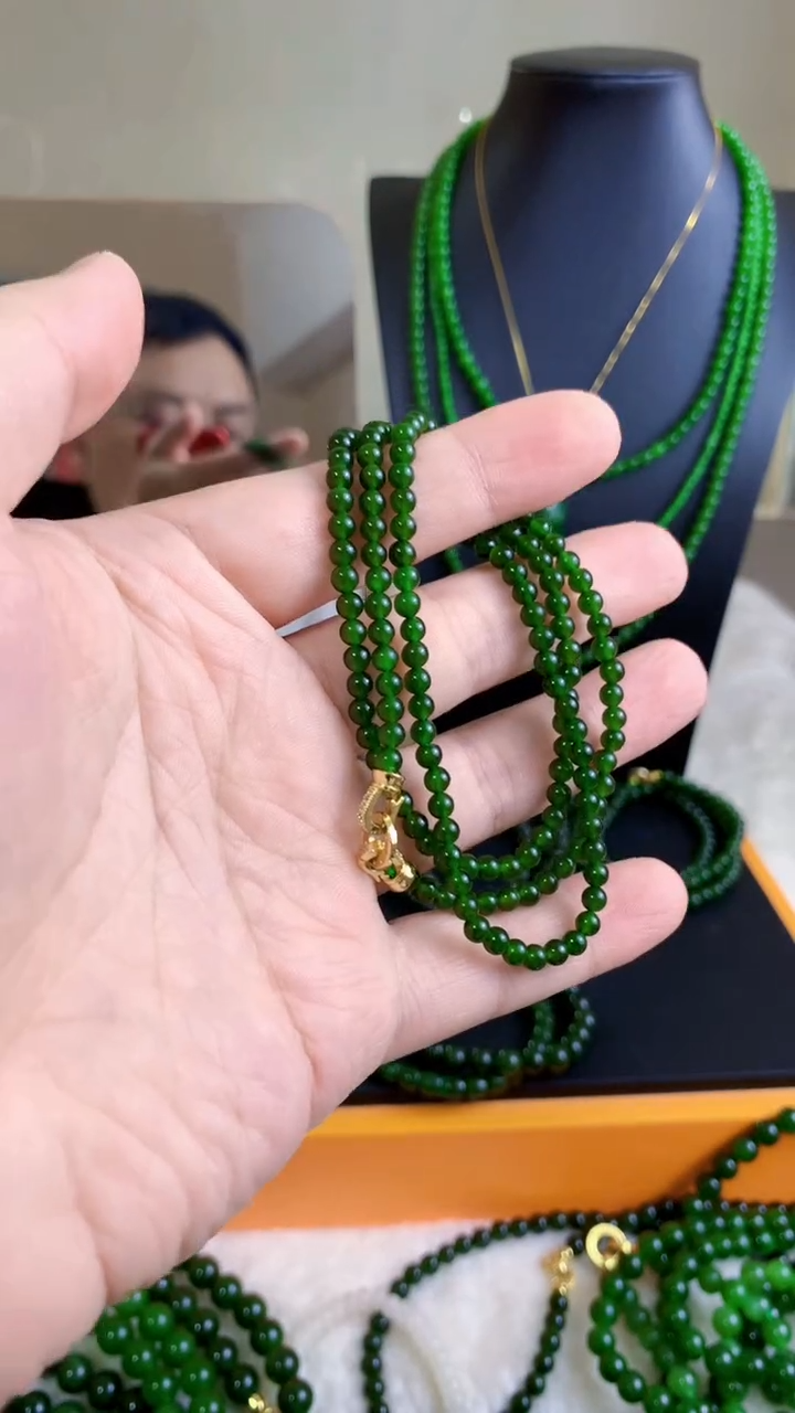 和田玉（碧玉）未镶嵌项链4