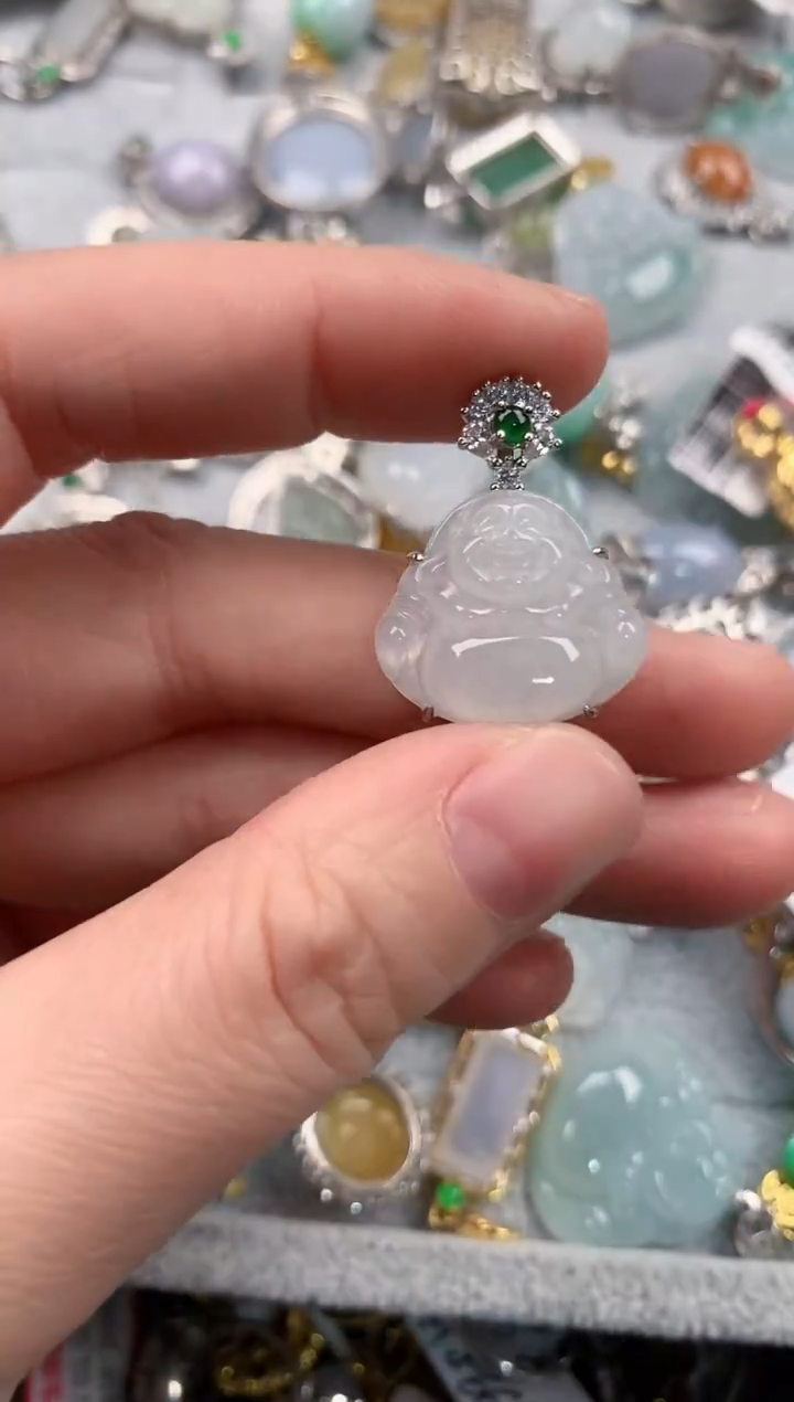 银S925镶嵌戒指翡翠12  3