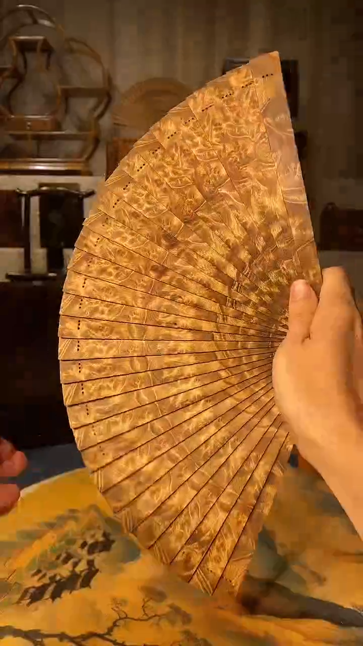 扇子金丝楠小叶桢楠材质苏扇10