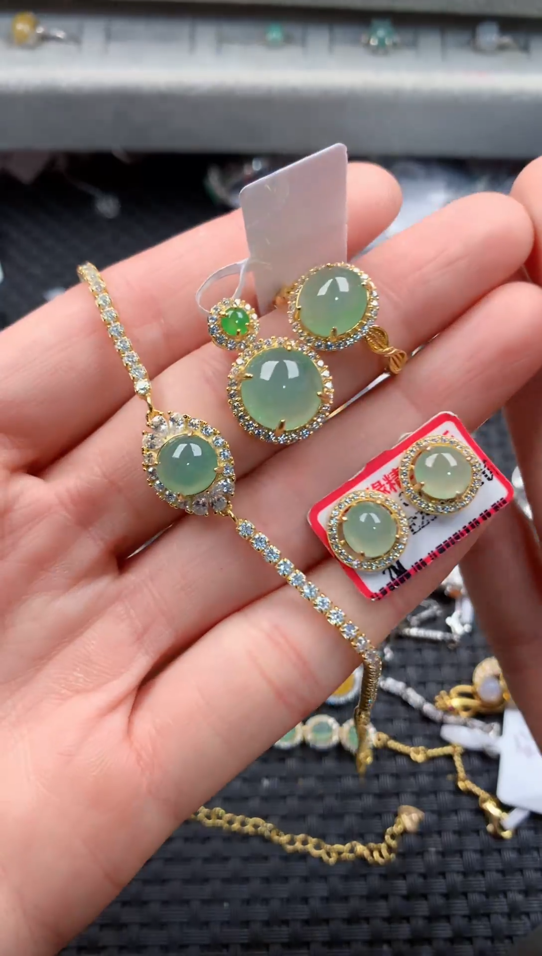 银S925镶嵌戒指翡翠222   1