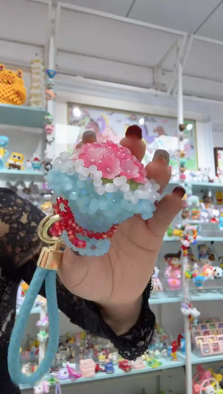 玻璃1217卡4水晶手捧花材料包1套微蓝玉色