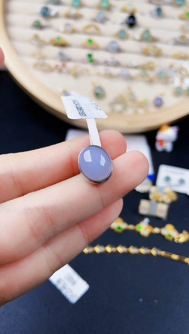 【闪购商品】翡翠银S925镶嵌颈饰654446