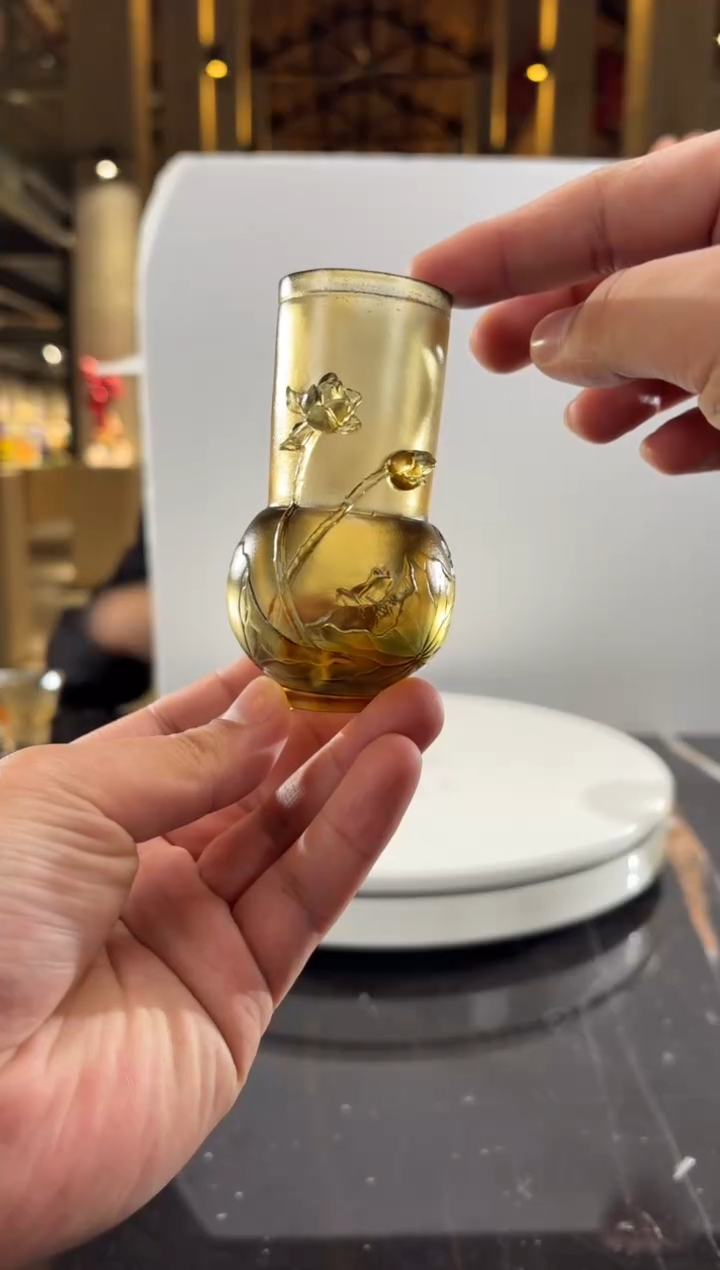 摆件缃叶夏荷闻香杯