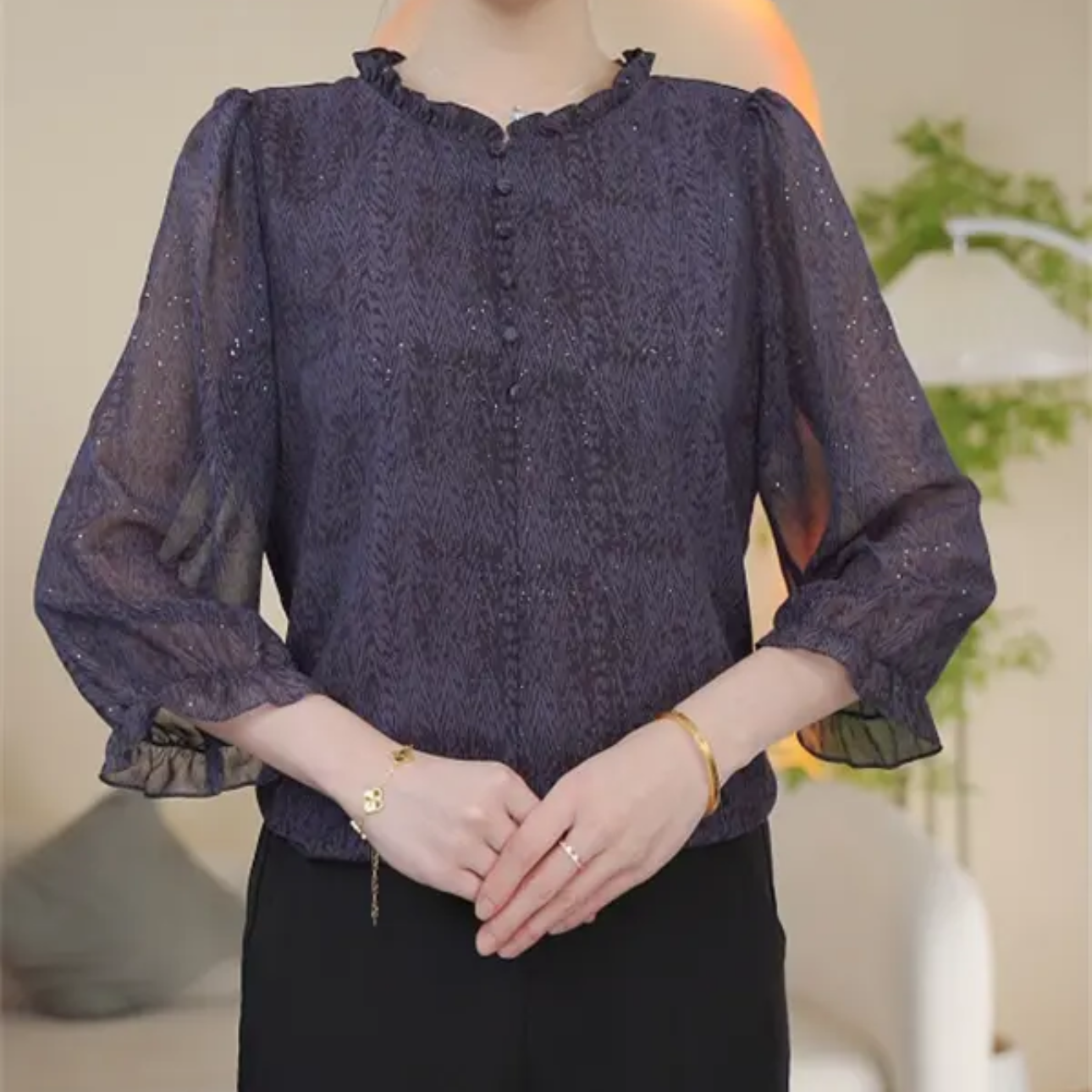 X2025春夏新款显瘦气质休闲女上衣小衫