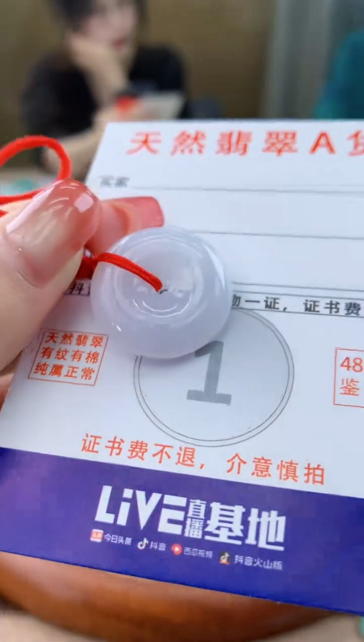 颈饰未镶嵌翡翠天然A货翡翠挂件