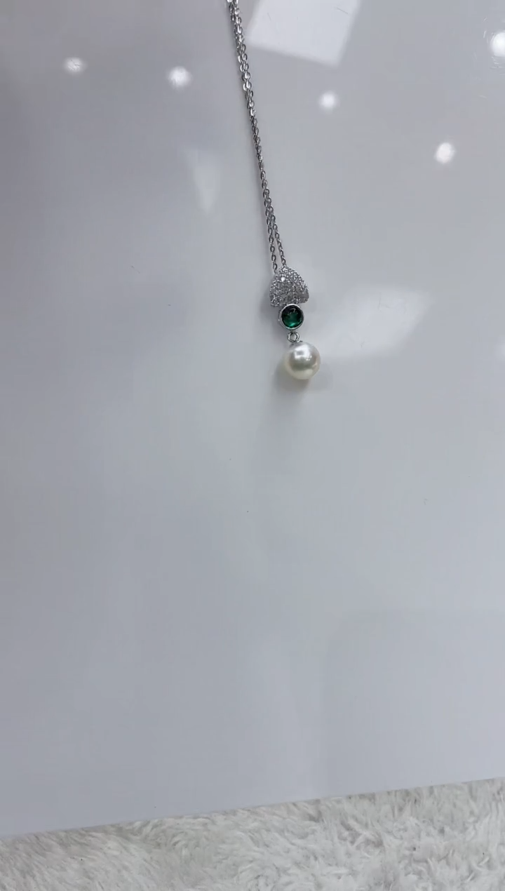 【闪购商品】海水珍珠颈饰银S925镶嵌海水珍珠项链