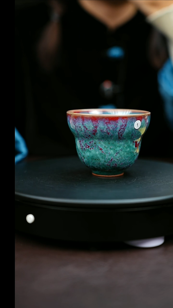 1#原矿钧瓷炉钧釉福禄杯