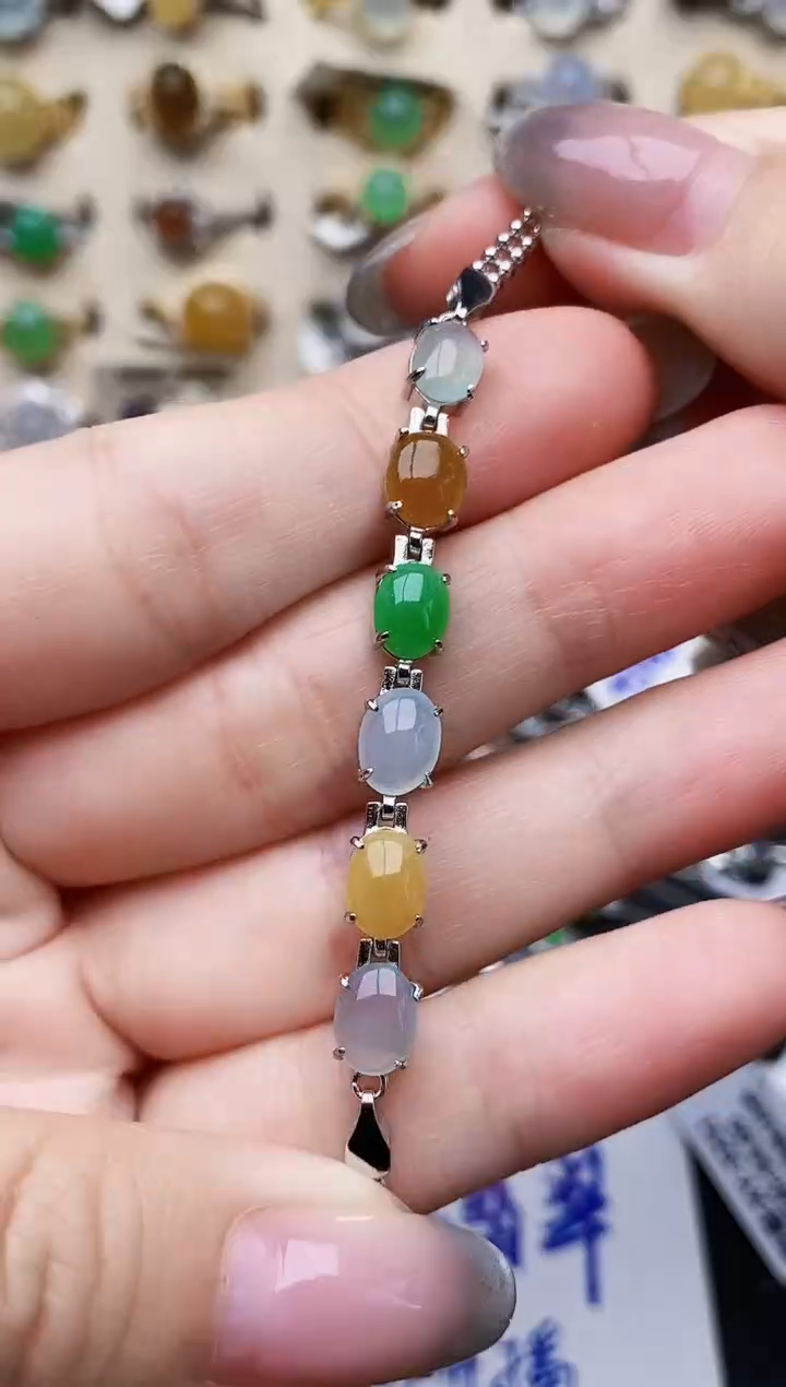 银S925镶嵌戒指翡翠99