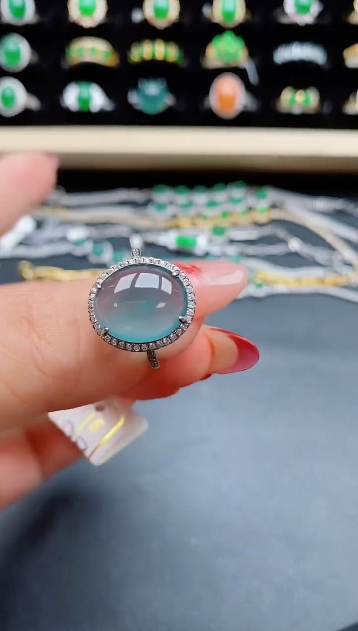 【闪购商品】翡翠戒指银S925镶嵌321321