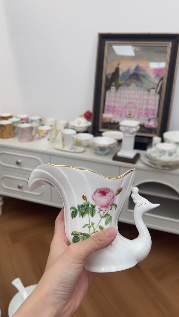 盘玫瑰高骨骨瓷微瑕不退换孔雀